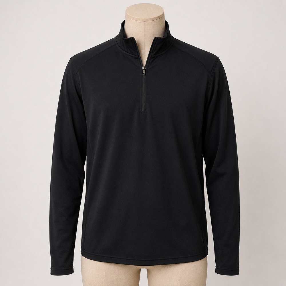 Patagonia Capilene Mens Large Black Quarter Zip Base Layer Long Sleeve Shirt USA